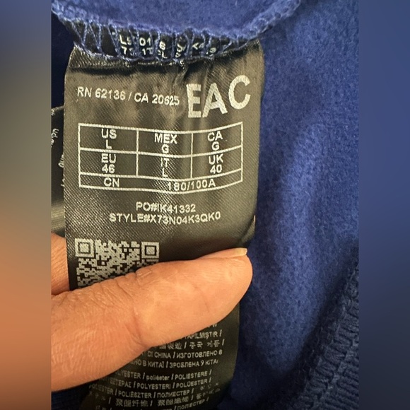 Guess  Black & Blue Zip Front Men’s Track Jacket Casual Classic Size Large - Picture 5 of 7